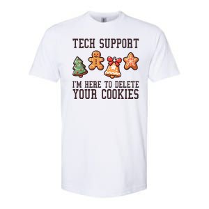 Christmas Tech Support Here To Delete Cookies Funny Softstyle CVC T-Shirt