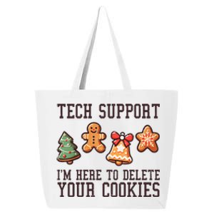 Christmas Tech Support Here To Delete Cookies Funny 25L Jumbo Tote