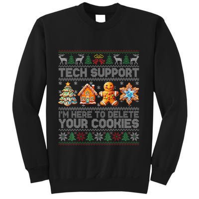Christmas Tech Support Here To Delete Cookies Xmas Sweatshirt