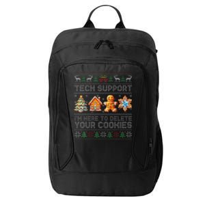 Christmas Tech Support Here To Delete Cookies Xmas City Backpack