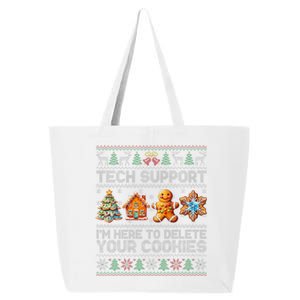 Christmas Tech Support Here To Delete Cookies Xmas 25L Jumbo Tote