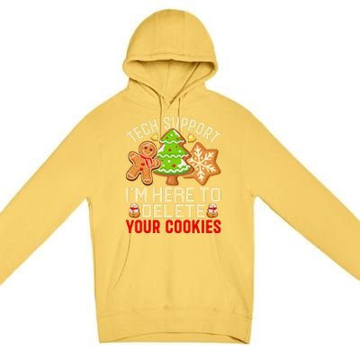 Christmas Tech Support Here To Delete Cookies Xmas Premium Pullover Hoodie