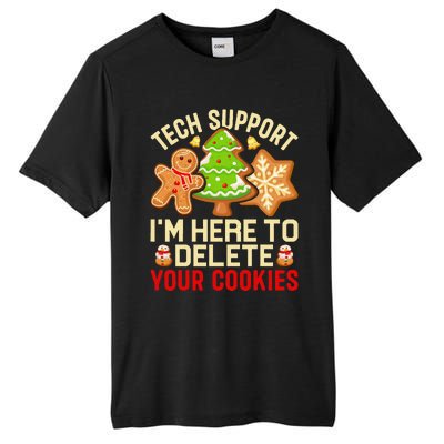 Christmas Tech Support Here To Delete Cookies Xmas Tall Fusion ChromaSoft Performance T-Shirt