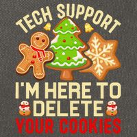 Christmas Tech Support Here To Delete Cookies Xmas Cotton Canvas Backpack