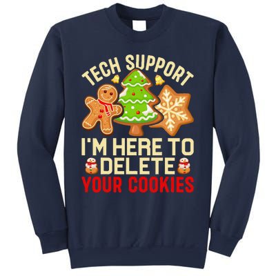 Christmas Tech Support Here To Delete Cookies Xmas Sweatshirt