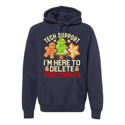 Christmas Tech Support Here To Delete Cookies Xmas Premium Hoodie