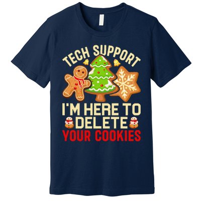 Christmas Tech Support Here To Delete Cookies Xmas Premium T-Shirt