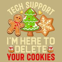 Christmas Tech Support Here To Delete Cookies Xmas Cooling Performance Crew T-Shirt