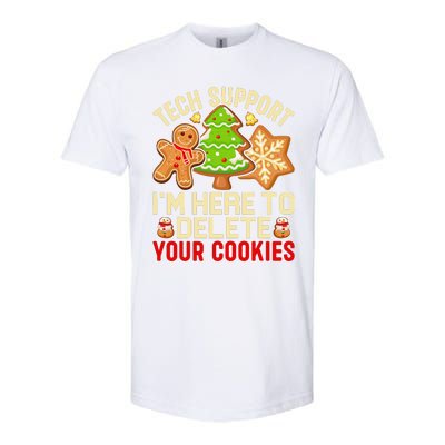 Christmas Tech Support Here To Delete Cookies Xmas Softstyle CVC T-Shirt