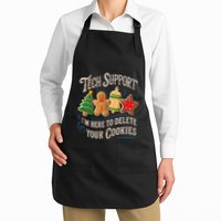 Christmas Tech Support Here To Delete Cookies It Full-Length Apron With Pockets