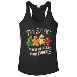 Christmas Tech Support Here To Delete Cookies It Ladies PosiCharge Competitor Racerback Tank