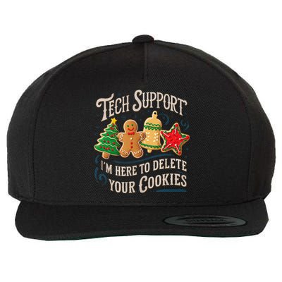 Christmas Tech Support Here To Delete Cookies It Wool Snapback Cap