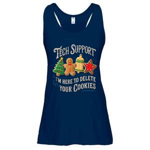 Christmas Tech Support Here To Delete Cookies It Ladies Essential Flowy Tank