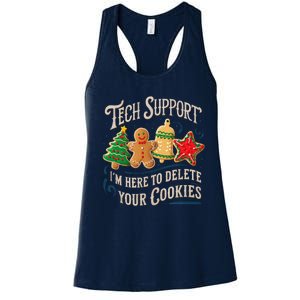 Christmas Tech Support Here To Delete Cookies It Women's Racerback Tank