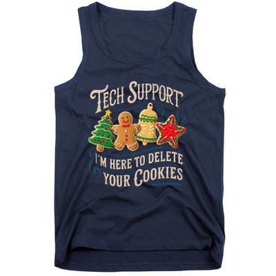 Christmas Tech Support Here To Delete Cookies It Tank Top