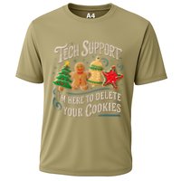 Christmas Tech Support Here To Delete Cookies It Cooling Performance Crew T-Shirt