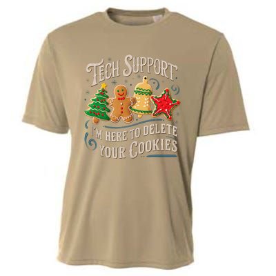 Christmas Tech Support Here To Delete Cookies It Cooling Performance Crew T-Shirt