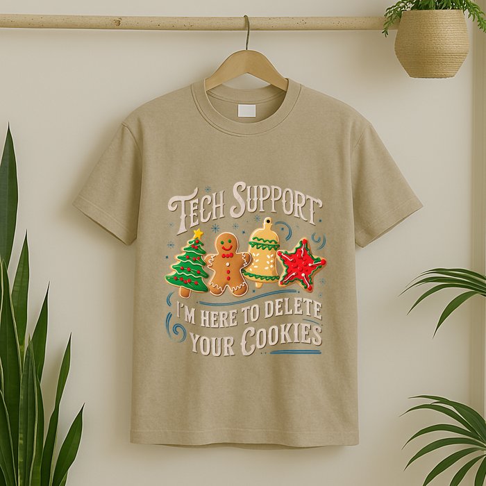 Christmas Tech Support Here To Delete Cookies It T-Shirt