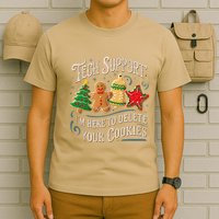 Christmas Tech Support Here To Delete Cookies It T-Shirt