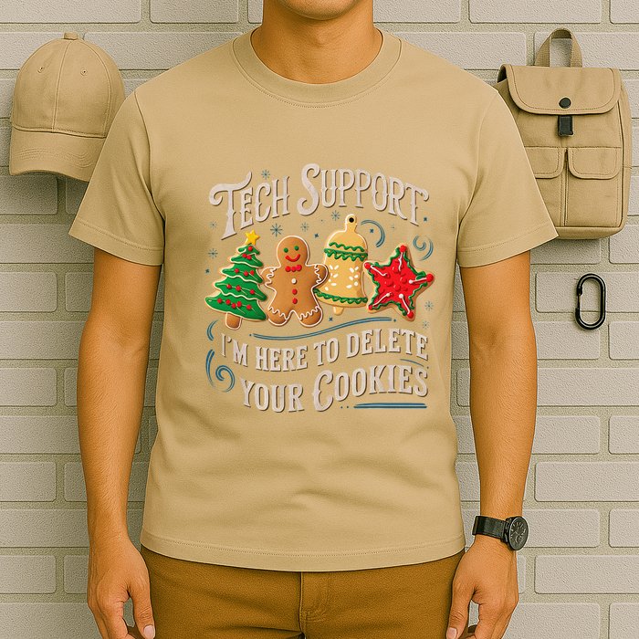 Christmas Tech Support Here To Delete Cookies It T-Shirt