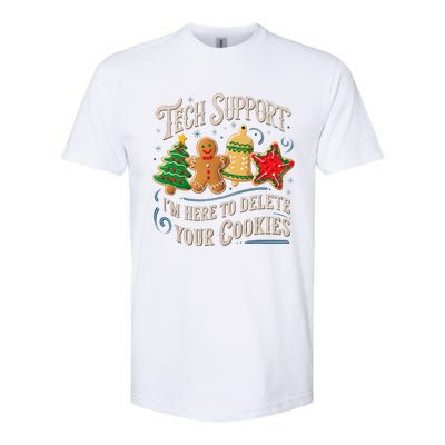 Christmas Tech Support Here To Delete Cookies It Softstyle CVC T-Shirt