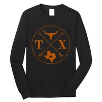 Cool Texas State X Text Football Long Sleeve Shirt