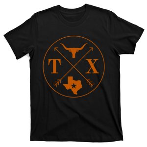 Cool Texas State X Text Football T-Shirt