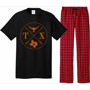 Cool Texas State X Text Football Pajama Set