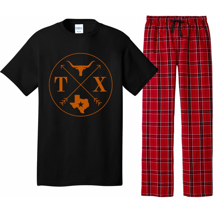 Cool Texas State X Text Football Pajama Set