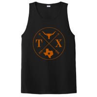 Cool Texas State X Text Football PosiCharge Competitor Tank