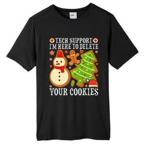 Christmas Tech Support Here To Delete Cookies Xmas Tall Fusion ChromaSoft Performance T-Shirt