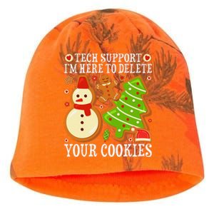 Christmas Tech Support Here To Delete Cookies Xmas Kati - Camo Knit Beanie