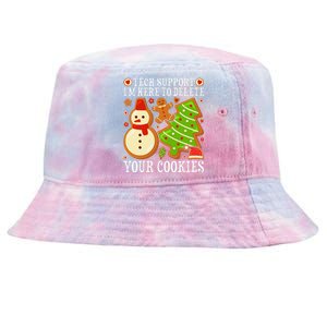 Christmas Tech Support Here To Delete Cookies Xmas Tie-Dyed Bucket Hat