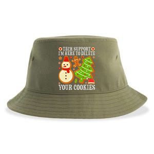 Christmas Tech Support Here To Delete Cookies Xmas Sustainable Bucket Hat