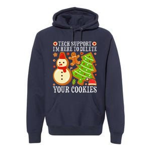 Christmas Tech Support Here To Delete Cookies Xmas Premium Hoodie