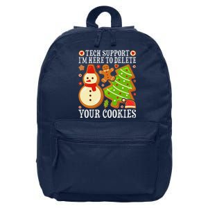 Christmas Tech Support Here To Delete Cookies Xmas 16 in Basic Backpack