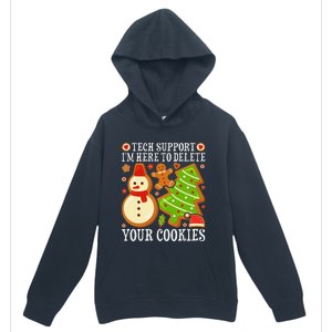 Christmas Tech Support Here To Delete Cookies Xmas Urban Pullover Hoodie