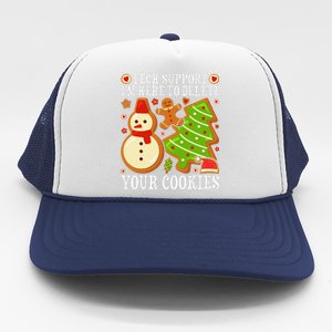 Christmas Tech Support Here To Delete Cookies Xmas Trucker Hat