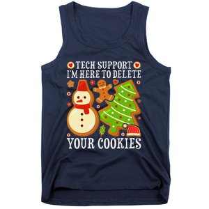 Christmas Tech Support Here To Delete Cookies Xmas Tank Top