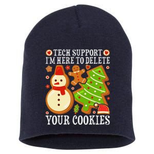 Christmas Tech Support Here To Delete Cookies Xmas Short Acrylic Beanie