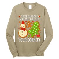 Christmas Tech Support Here To Delete Cookies Xmas Long Sleeve Shirt