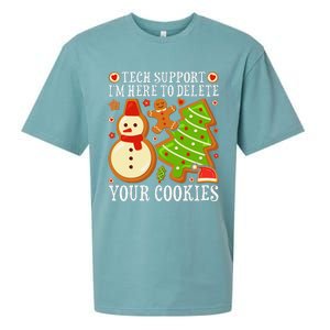 Christmas Tech Support Here To Delete Cookies Xmas Sueded Cloud Jersey T-Shirt