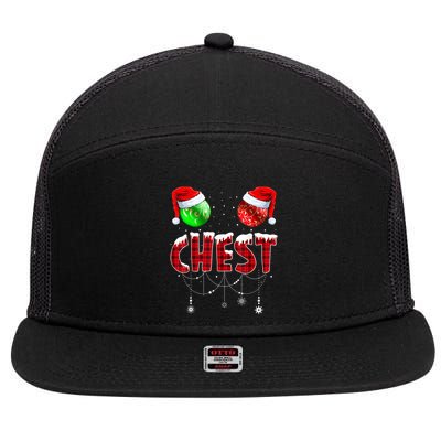 Christmas T Shirts Matching Couple Family Chestnuts 7 Panel Mesh Trucker Snapback Hat