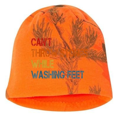 Can't Throw Stones While Washing Feet Vintage Funny Sayings Kati - Camo Knit Beanie