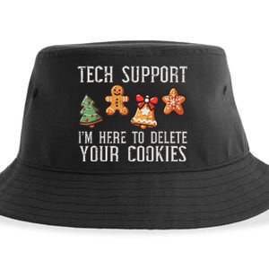 Christmas Tech Support Here To Delete Cookies Xmas Sustainable Bucket Hat