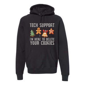 Christmas Tech Support Here To Delete Cookies Xmas Premium Hoodie