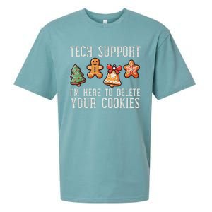 Christmas Tech Support Here To Delete Cookies Xmas Sueded Cloud Jersey T-Shirt