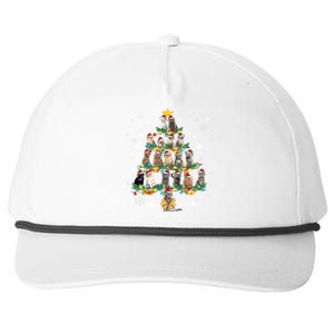 Cats Tree Santa Hat Lights Christmas Cat Lover For Girl Teen Cute Gift Snapback Five-Panel Rope Hat