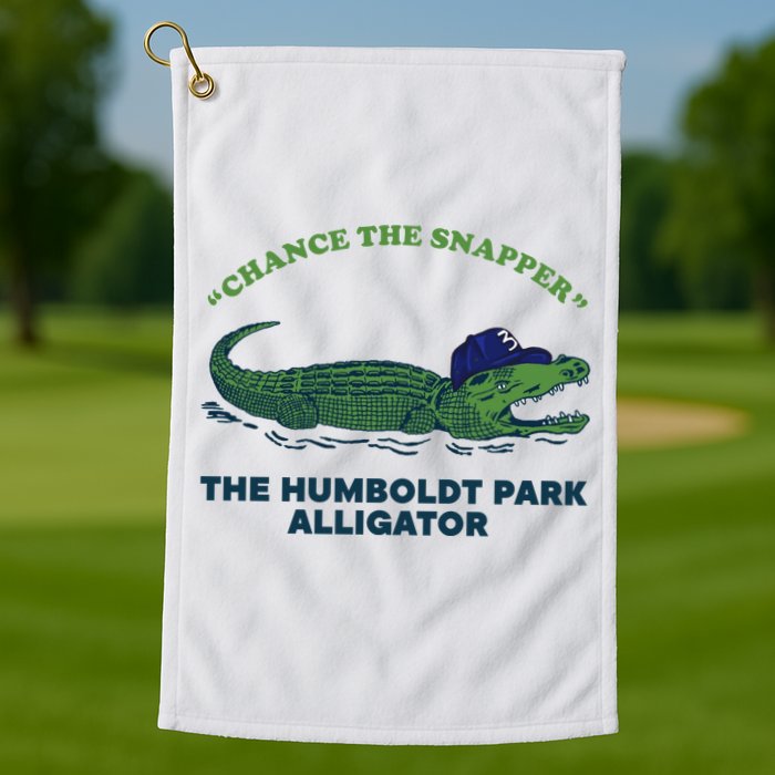Chance The Snapper Chicago Gator Golf Towel