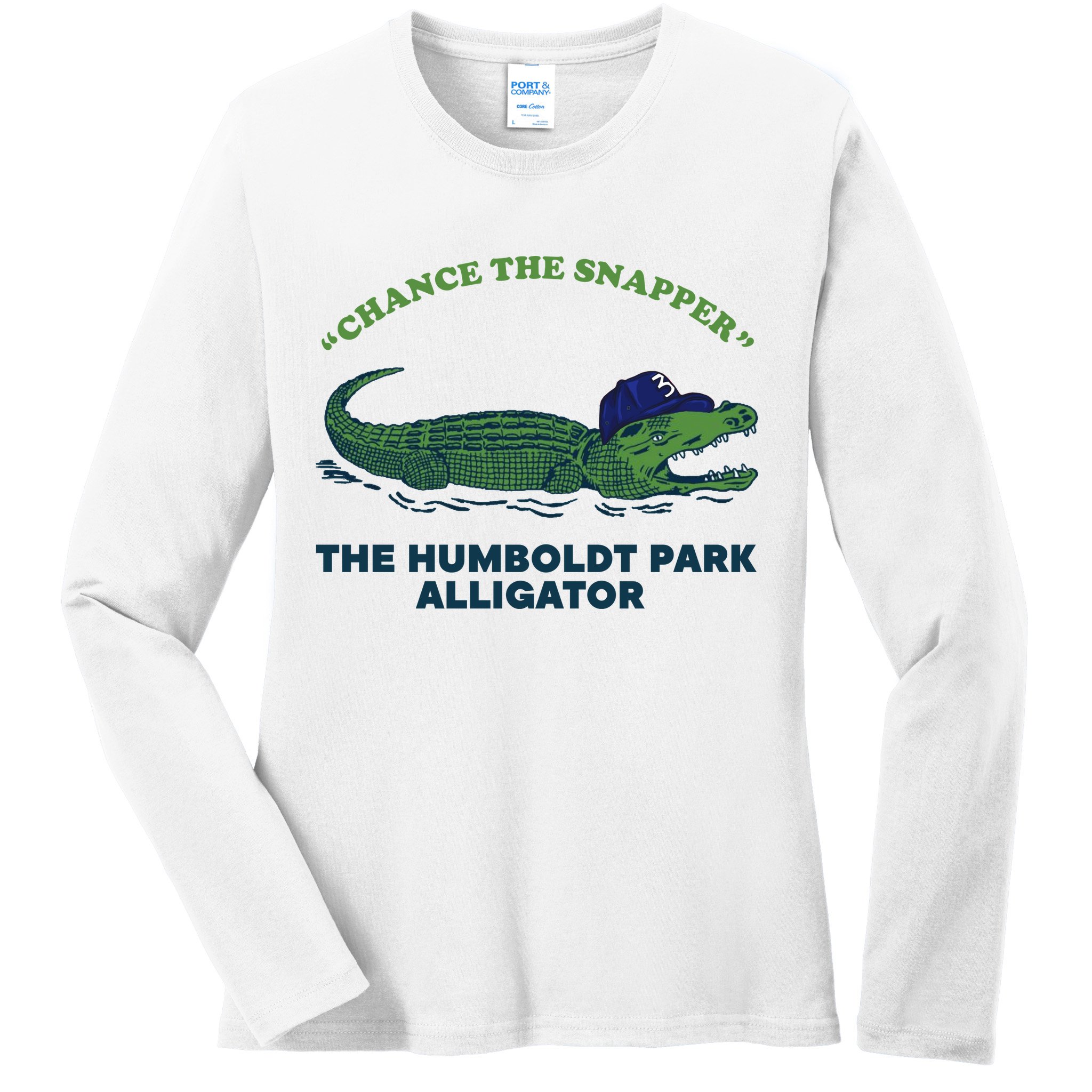 Chance The Snapper Chicago Gator Ladies Long Sleeve Shirt